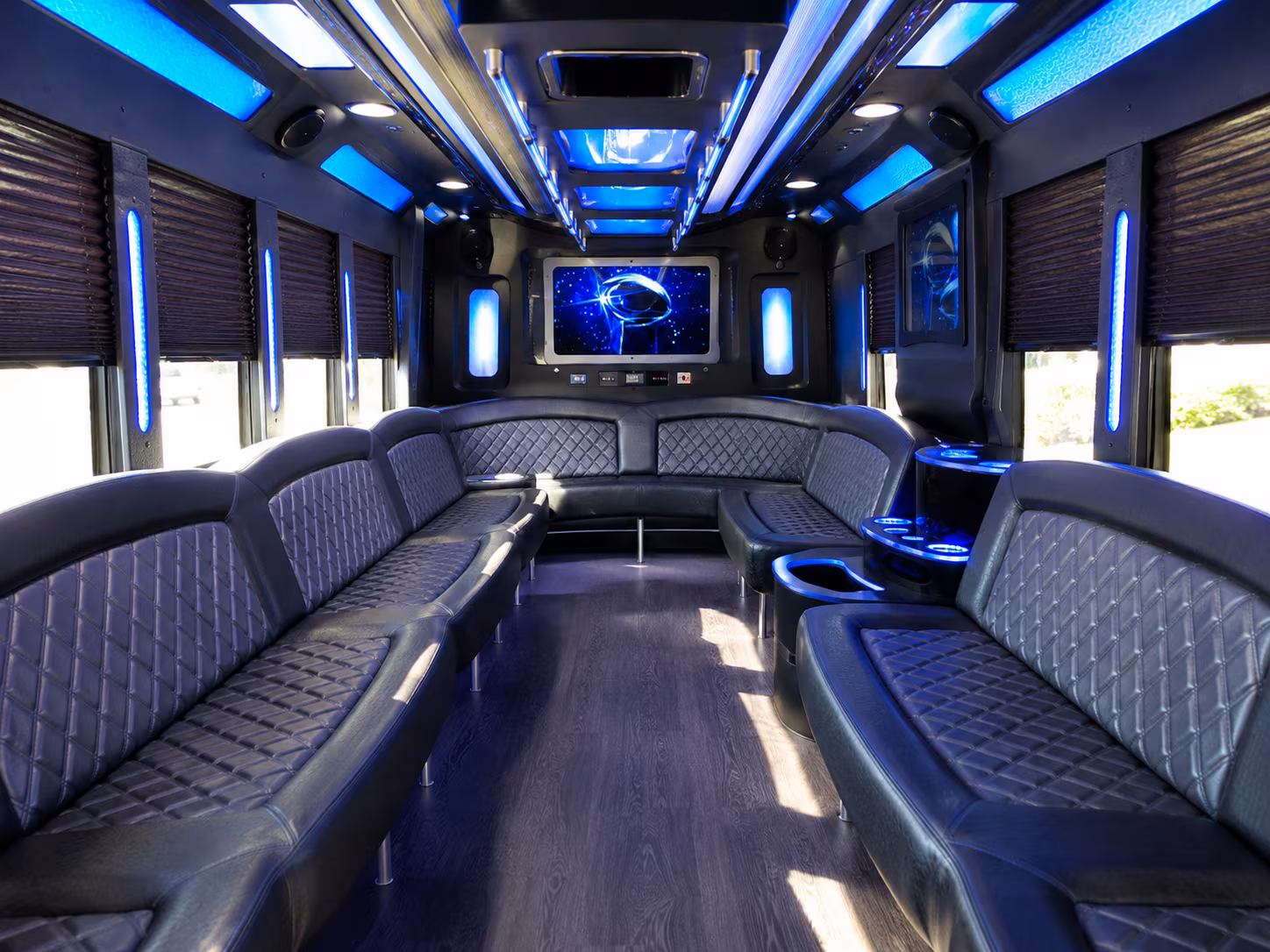lees summit 28 passenger party bus inside