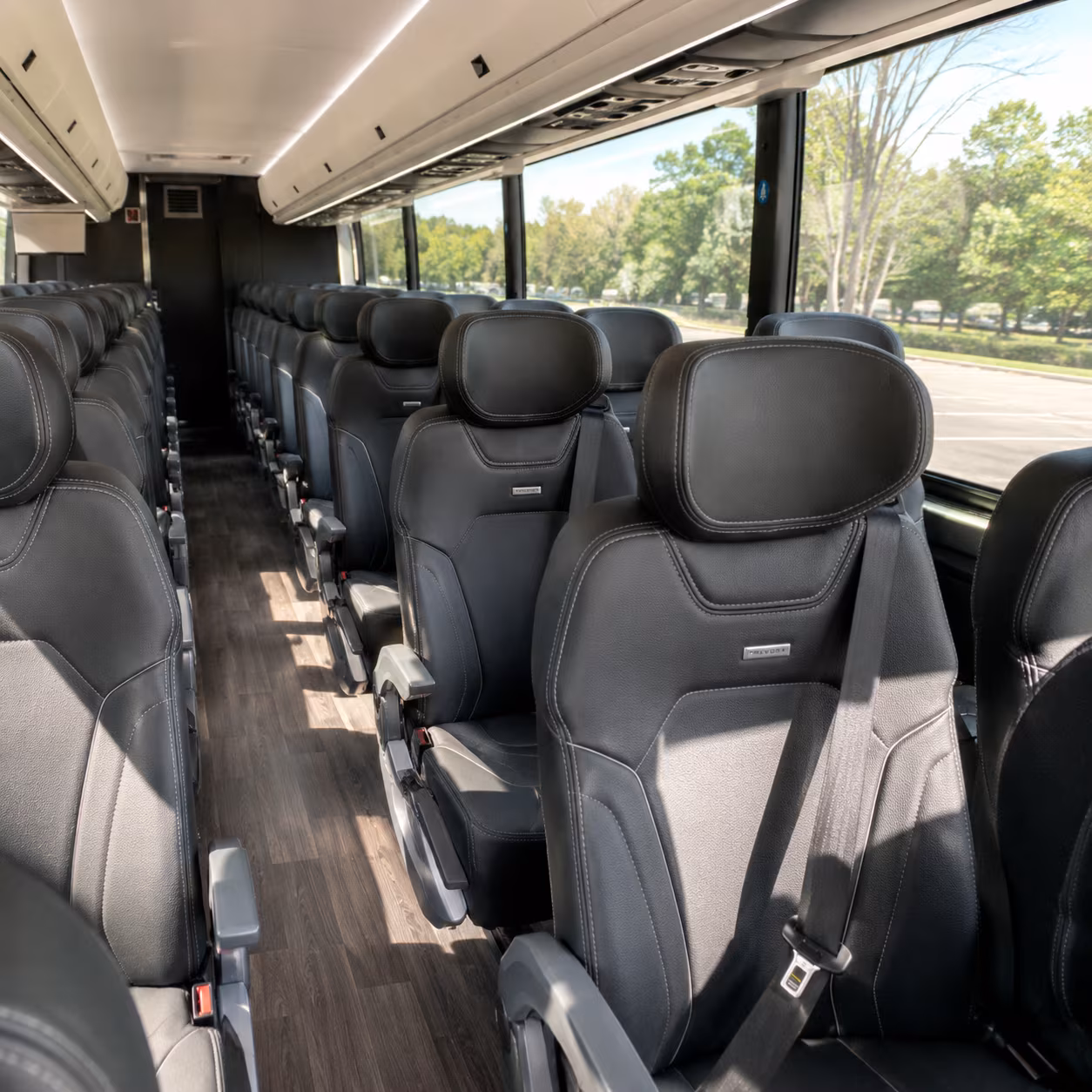 lees summit charter bus rental interior